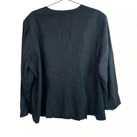 Universal Standard Black Linen Blend Atlas Blazer - Picture 3 of 9